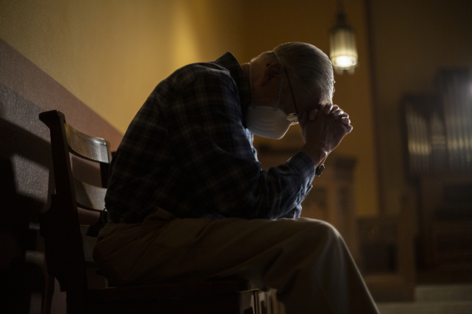 man praying