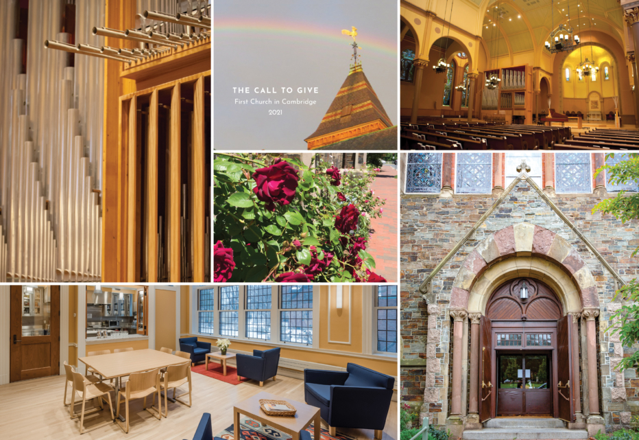 collage of photos of the church