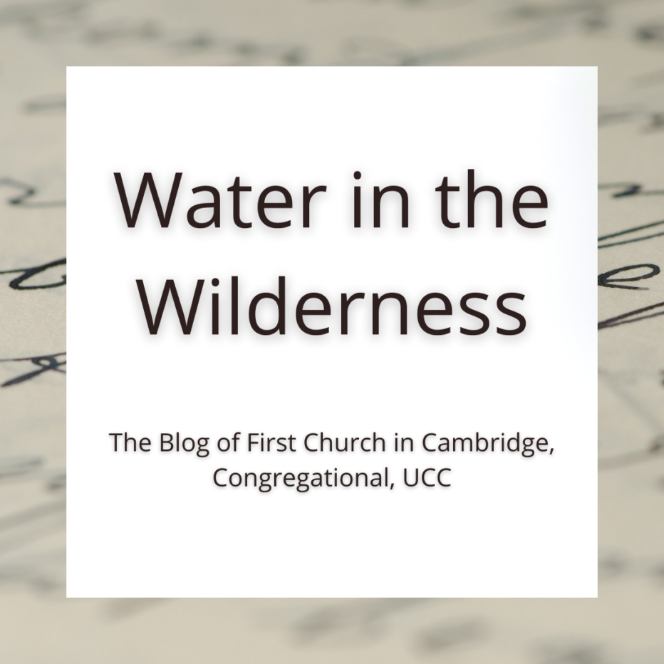 label for blog title "Water in the Wilderness"